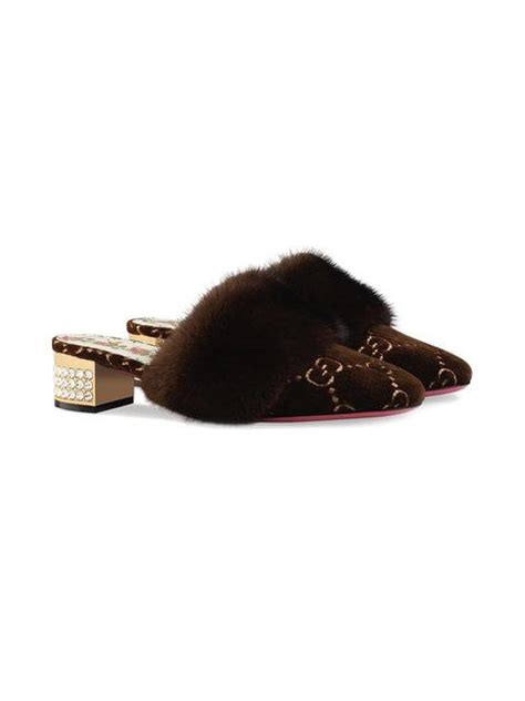 mule gucci velour|Gucci Mules for Women .